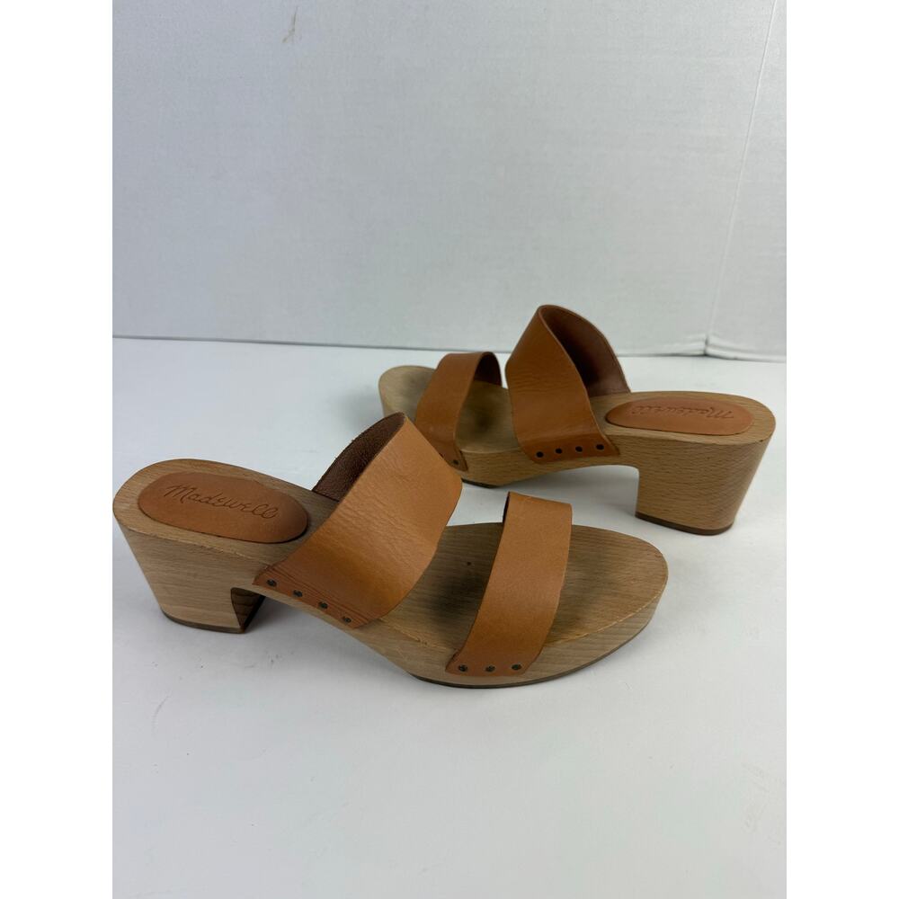 Madewell Stylish Leather Block Heel Sandals - Size 8 - Picture 5 of 8